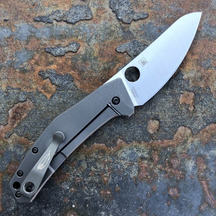 Spyderco Spydiechef Titanium Gray Scales Satin LC200N Blade Folding Knife
